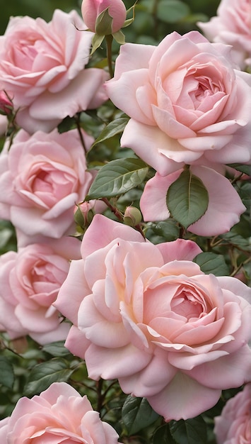 Rosa aposQueen Elizabethapos A hybrid tea rose with pastel pink blooms known for its elegant appeara