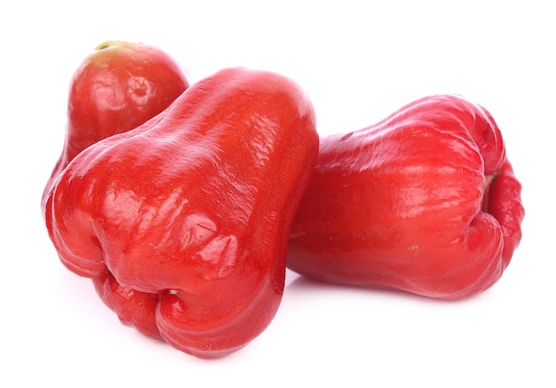 Rose apple isolated on the white background.