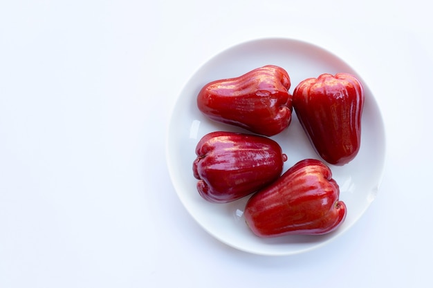 Rose apple isolated on white