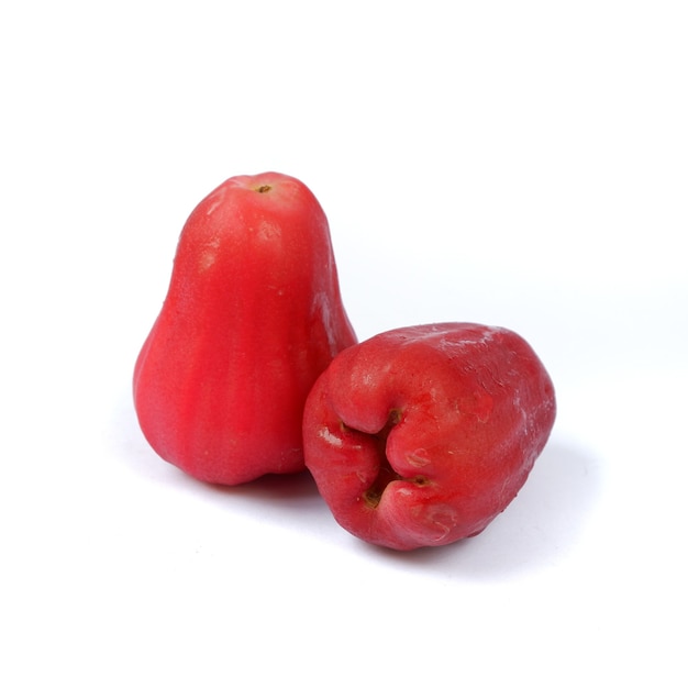 Rose apple or water guava isolated on white background