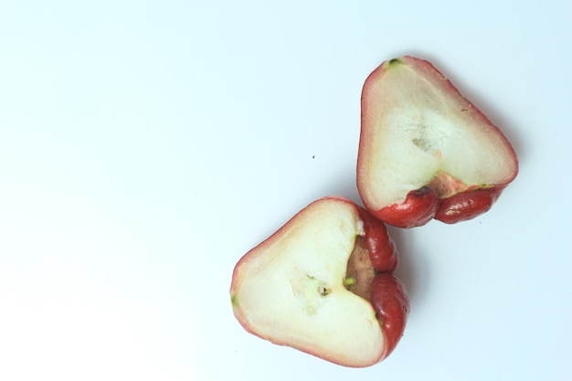 Rose apples isolated on white background.