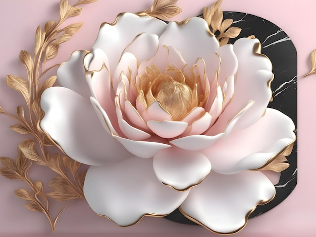 Rose background decorative pink and white luxury