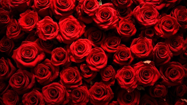 Rose background red rose red rose background Generative AI