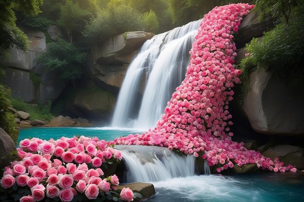 Foto cascata di rose