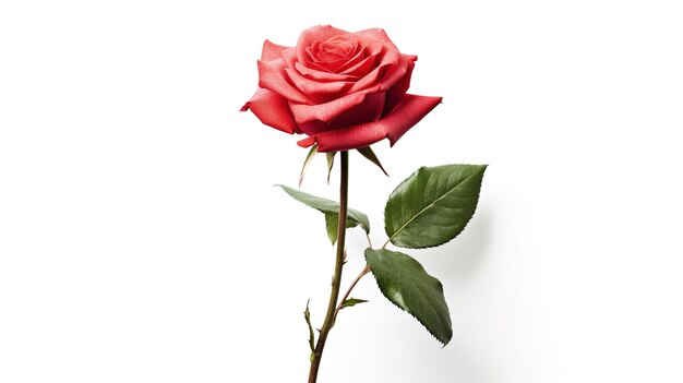 Photo rose day isolated on white background generative ai