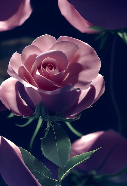 Premium AI Image | A Rose floral design background