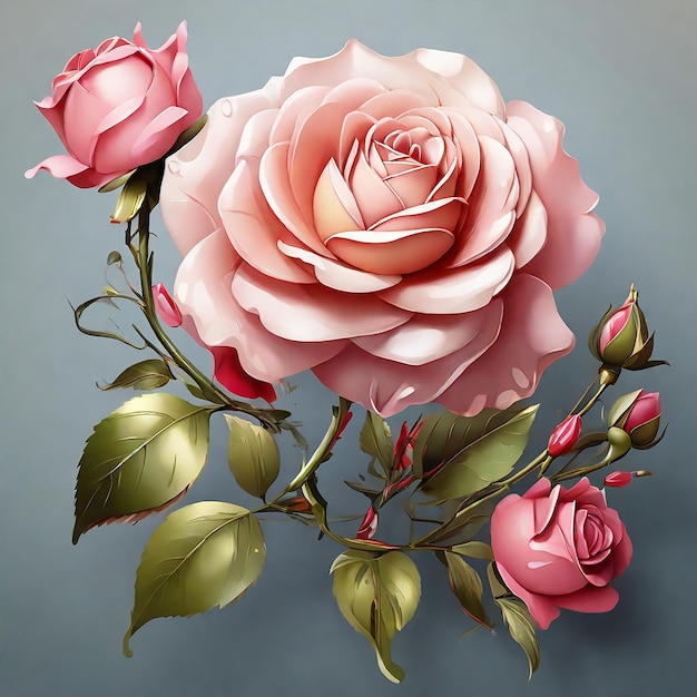 Абстрактный цвет розы красный белый розовый влажный цвет розы