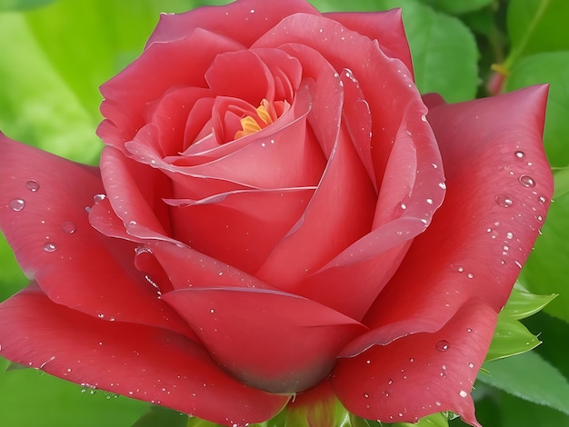 Rose flower dew image ai generated