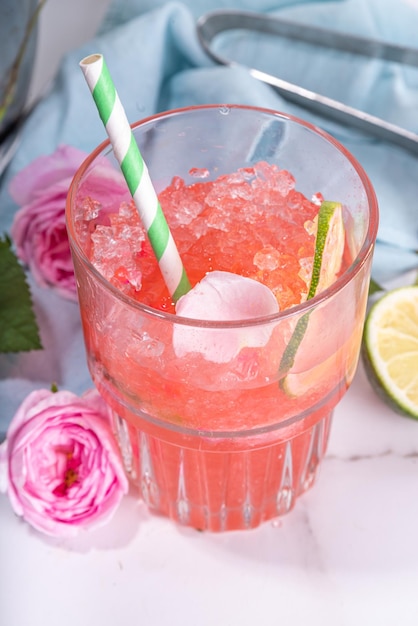 Rose flower lemonade