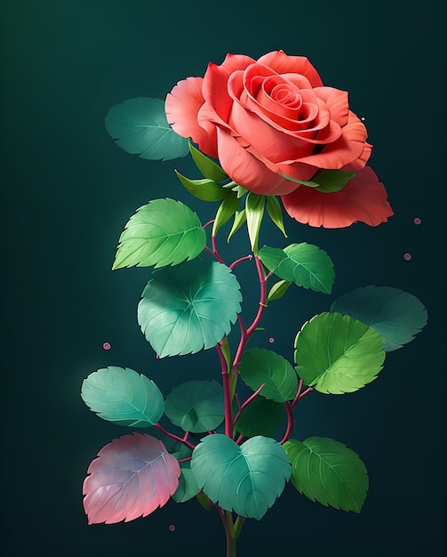 Rose flower painting drug background