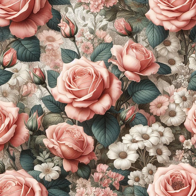 Rose flower Water color background generative ai