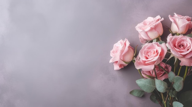 Rose flowers background Illustration AI GenerativexA