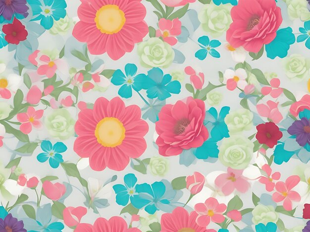 rose flowers watercolor seamless pattern