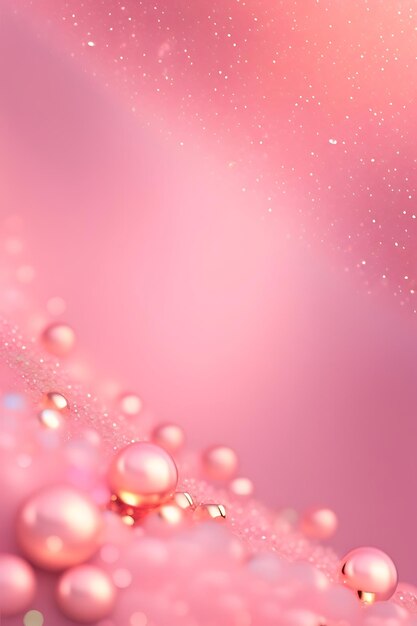 Rose gold glitter bokeh background unfocused shimmer pink crystal droplets wallpaper