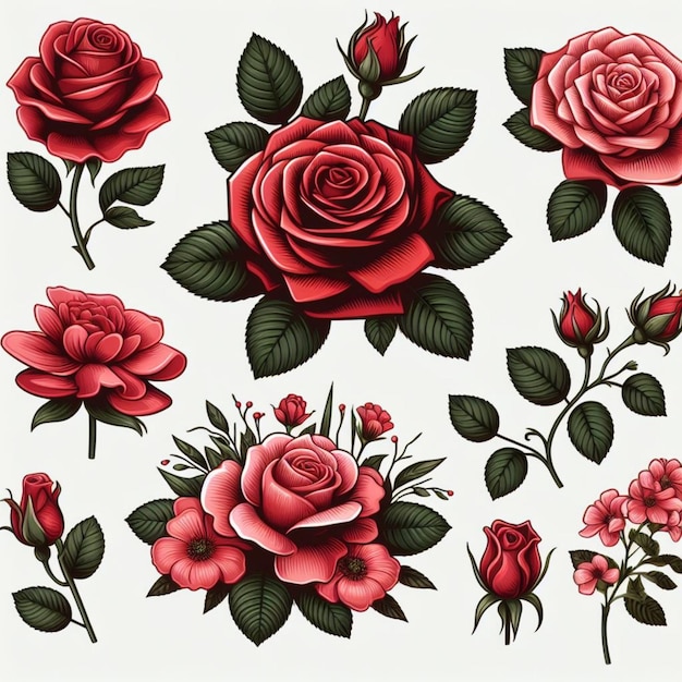 rose pattern design
