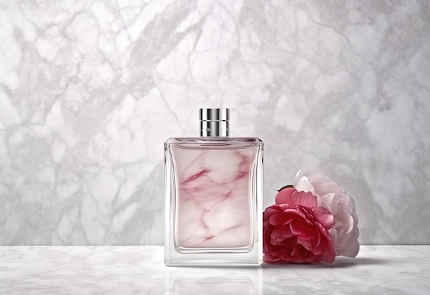 Rose perfume mock up