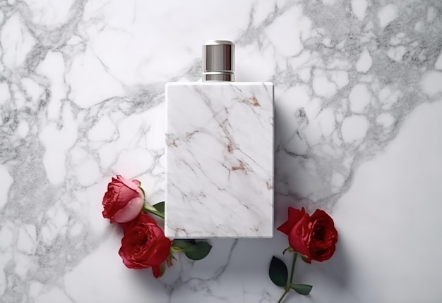 Rose perfume mock up