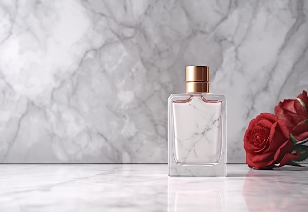 Rose perfume mock up