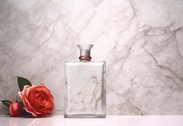 Rose perfume mock up