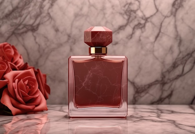 Rose perfume mock up