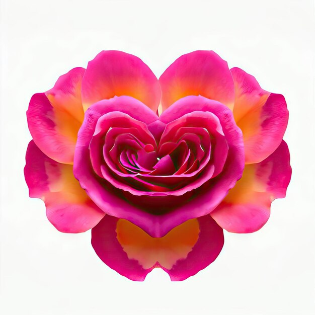 Rose Petals in Heart Formation Love Generative AI