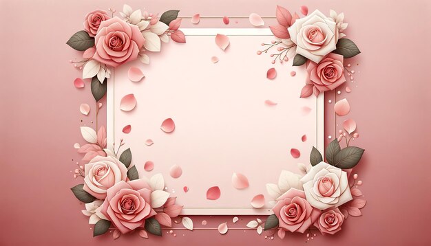 Rose Petals on Soft Pink Perfect Canvas for Valentine's Day Promotions