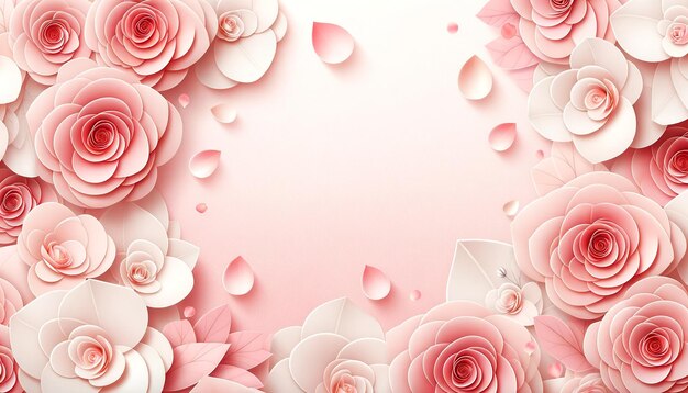 Rose Petals on Soft Pink Perfect Canvas for Valentine's Day Promotions