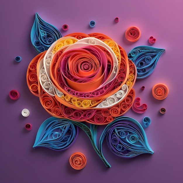 Photo rose quilling