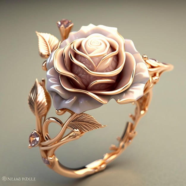 Flower Statement Ring with Garnet - BonfireDesign