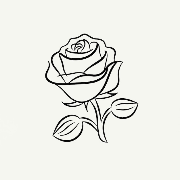 Rose rose flower bouquet outline