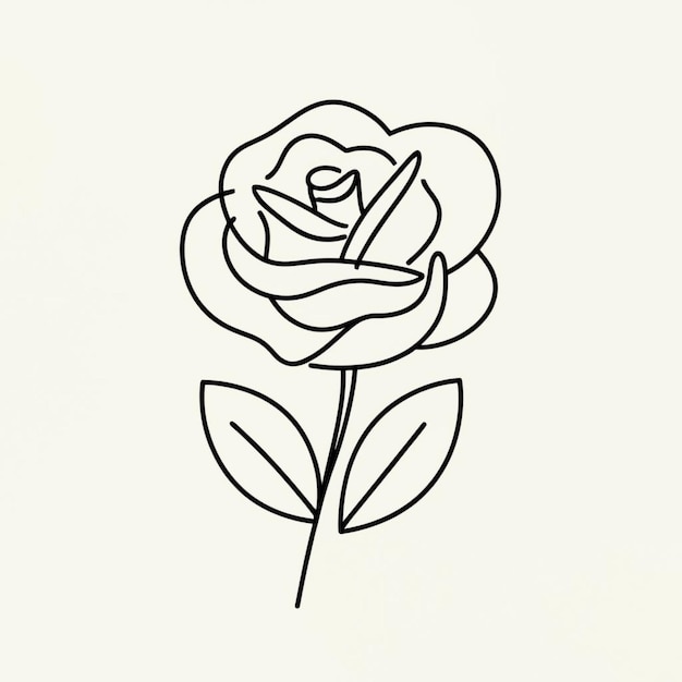 Photo rose rose flower bouquet outline