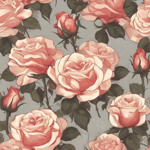 A rose seamless patten digital art