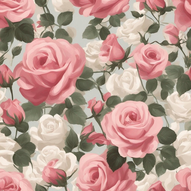 A rose seamless patten digital art