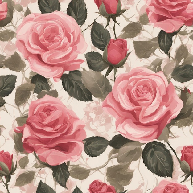 A rose seamless patten digital art