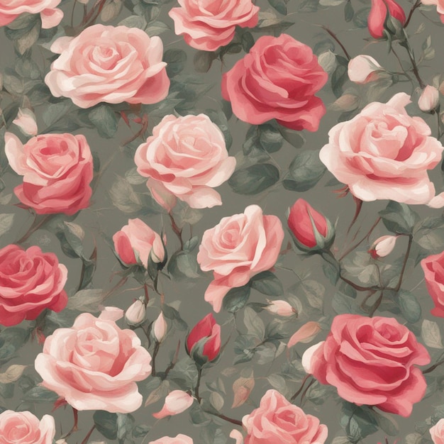 A rose seamless patten digital art