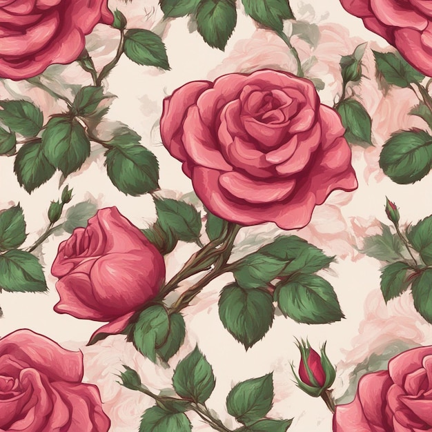 A rose seamless patten digital art