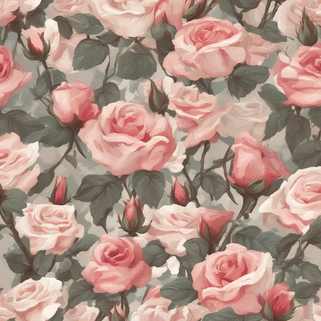 A rose seamless patten digital art