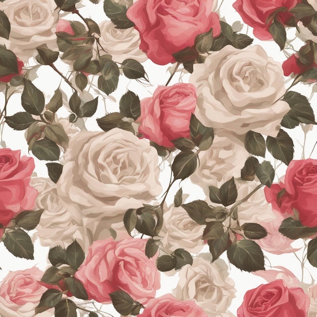 A rose seamless patten digital art