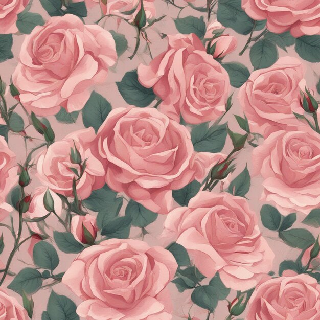 A rose seamless patten digital art