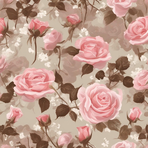 A rose seamless patten digital art