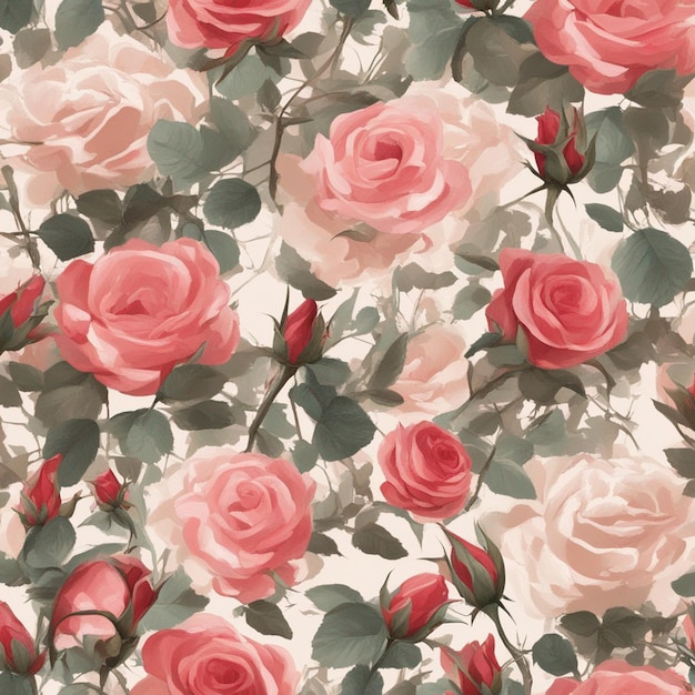 A rose seamless patten digital art