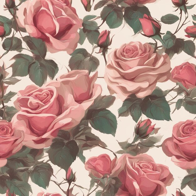 A rose seamless patten digital art