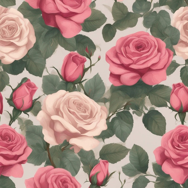 A rose seamless patten digital art