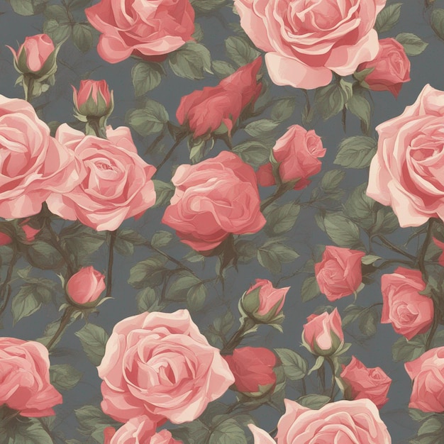 A rose seamless patten digital art