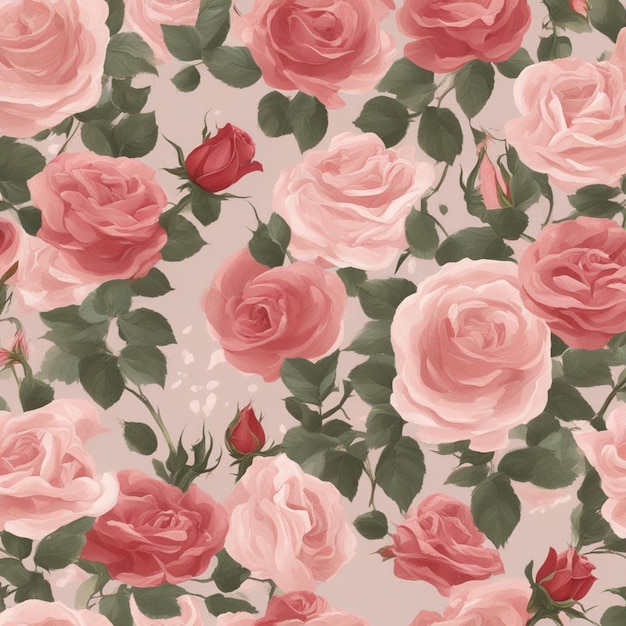 A rose seamless patten digital art