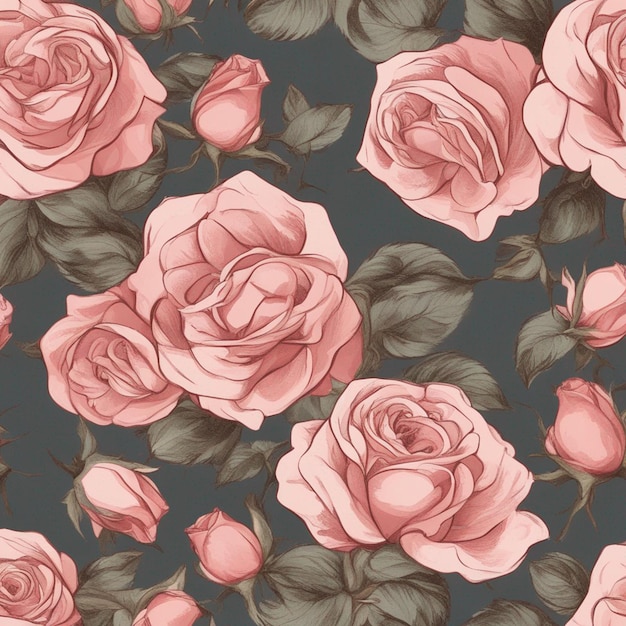 A rose seamless patten digital art