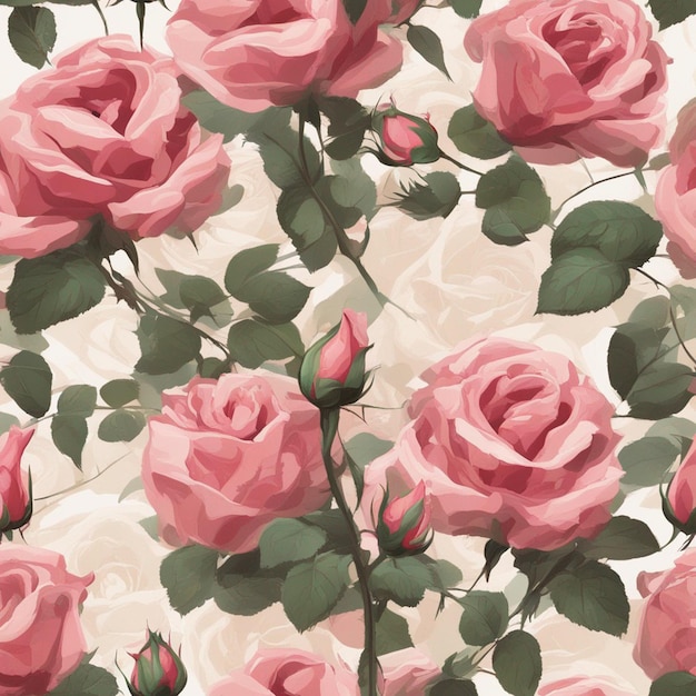 A rose seamless patten digital art