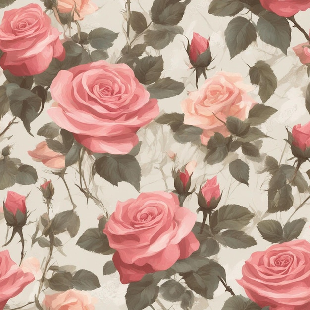 A rose seamless patten digital art