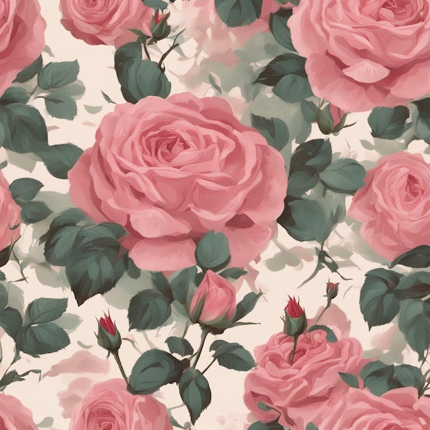 A rose seamless patten digital art