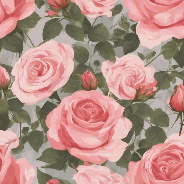 A rose seamless patten digital art